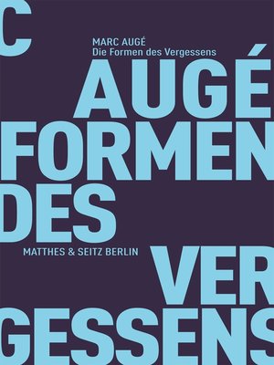 cover image of Die Formen des Vergessens
